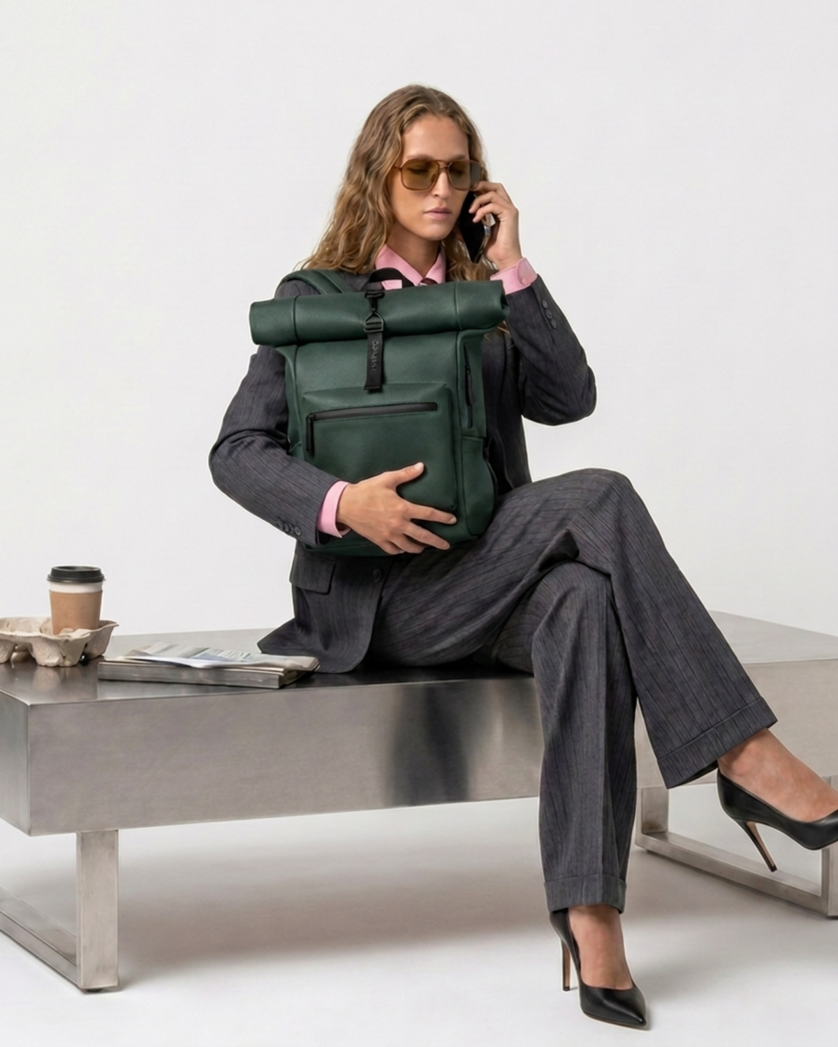 Urban Backpack Metallic Green
