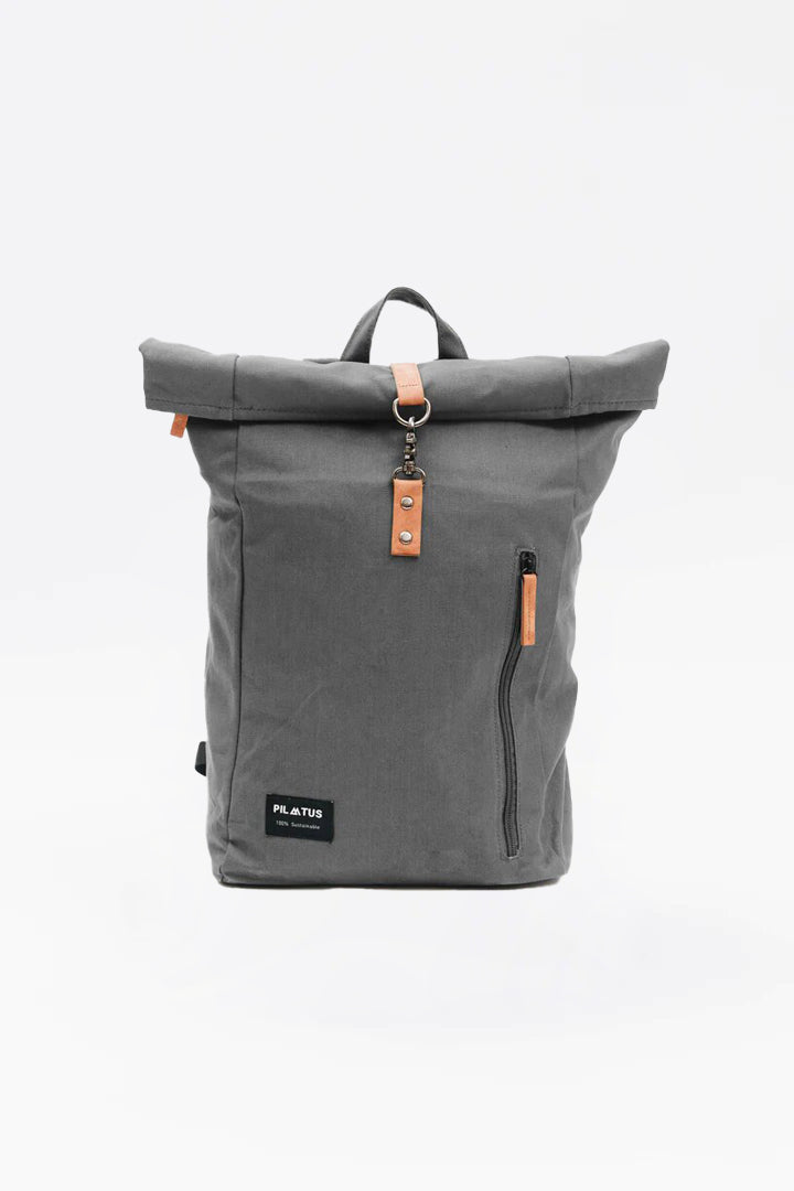 Mochila gris sostenible