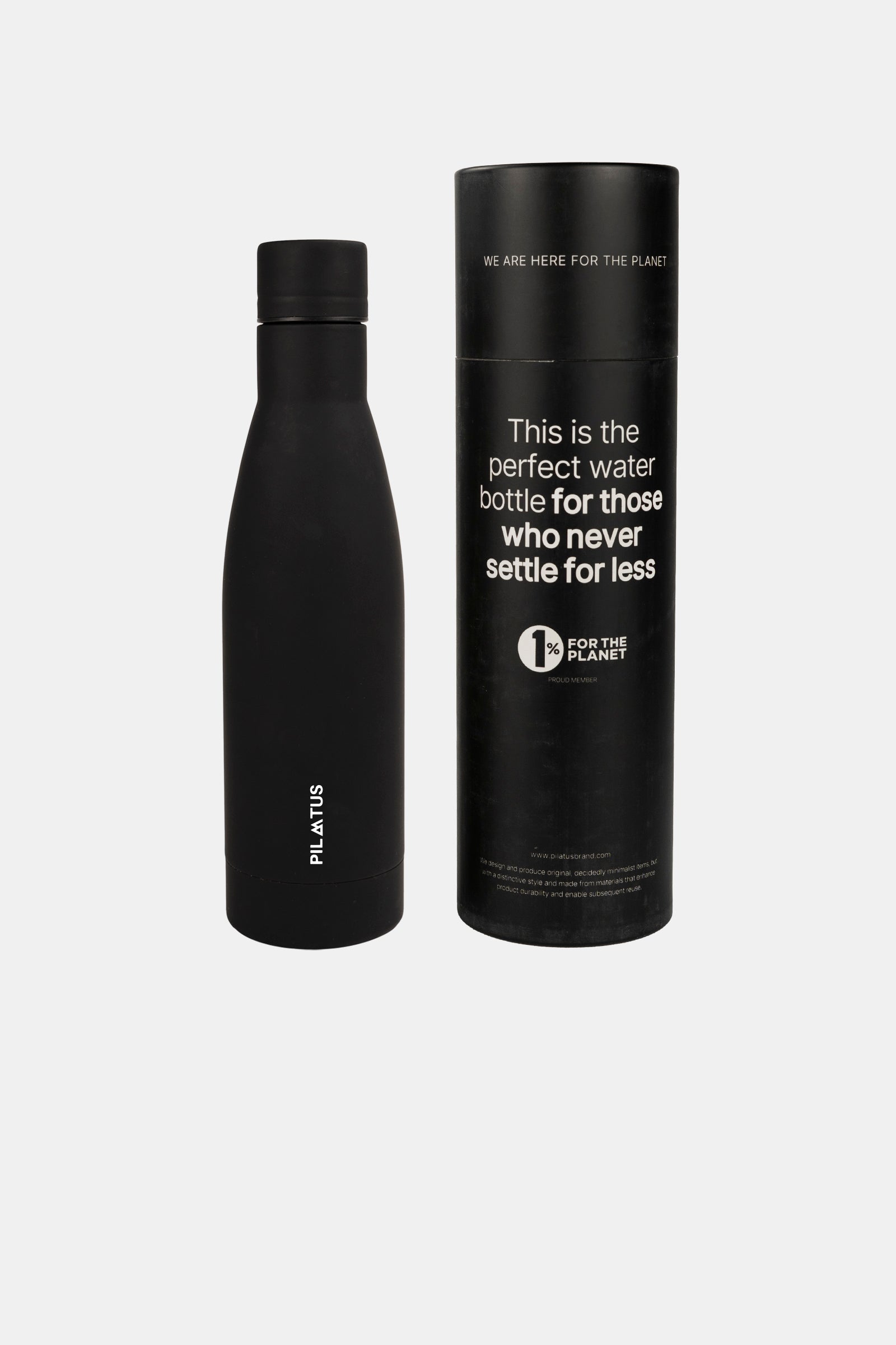 Black water bottle