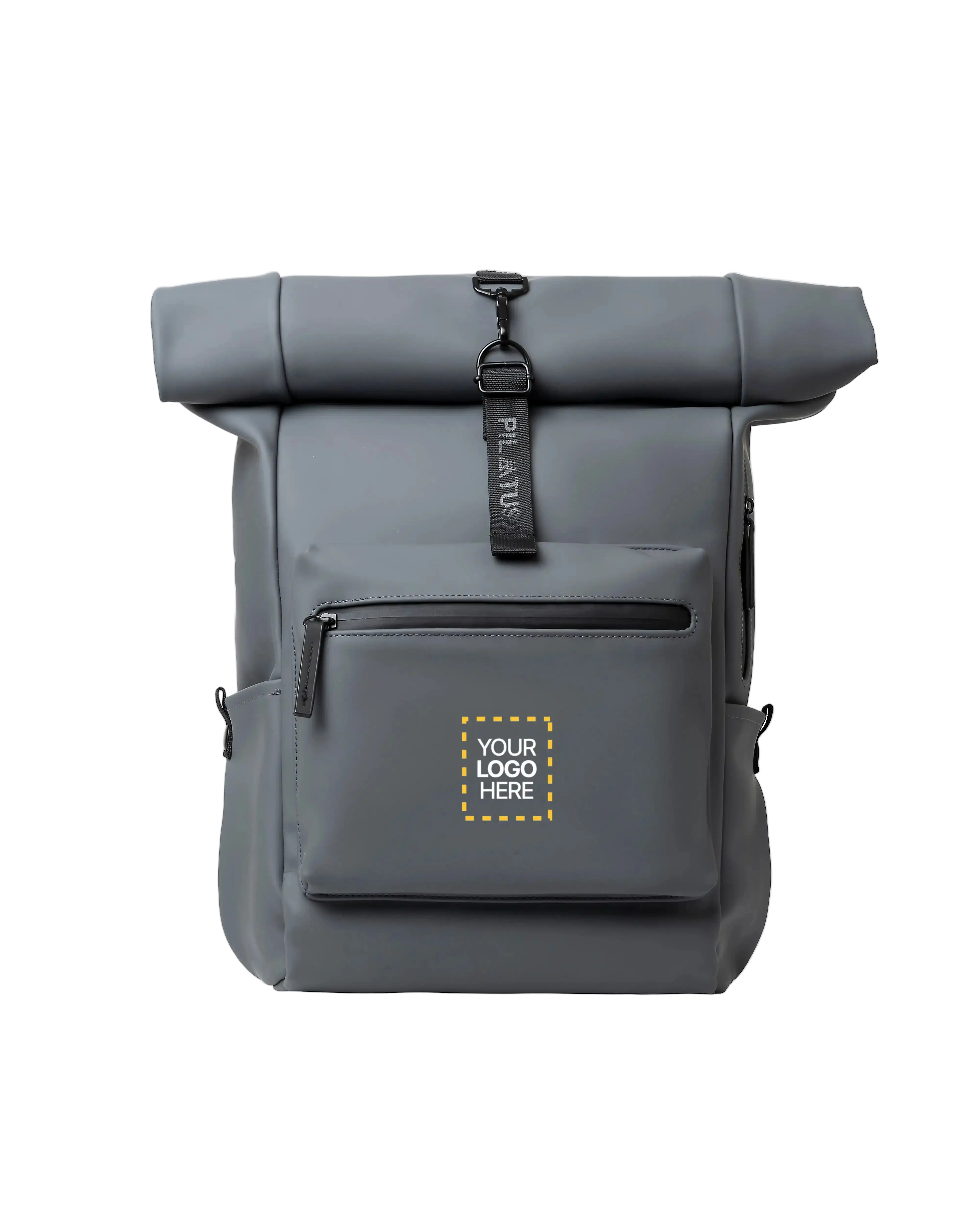 Mochila personalizada Urban en gris marca Pilatus Brand con espacio para logotipo corporativo