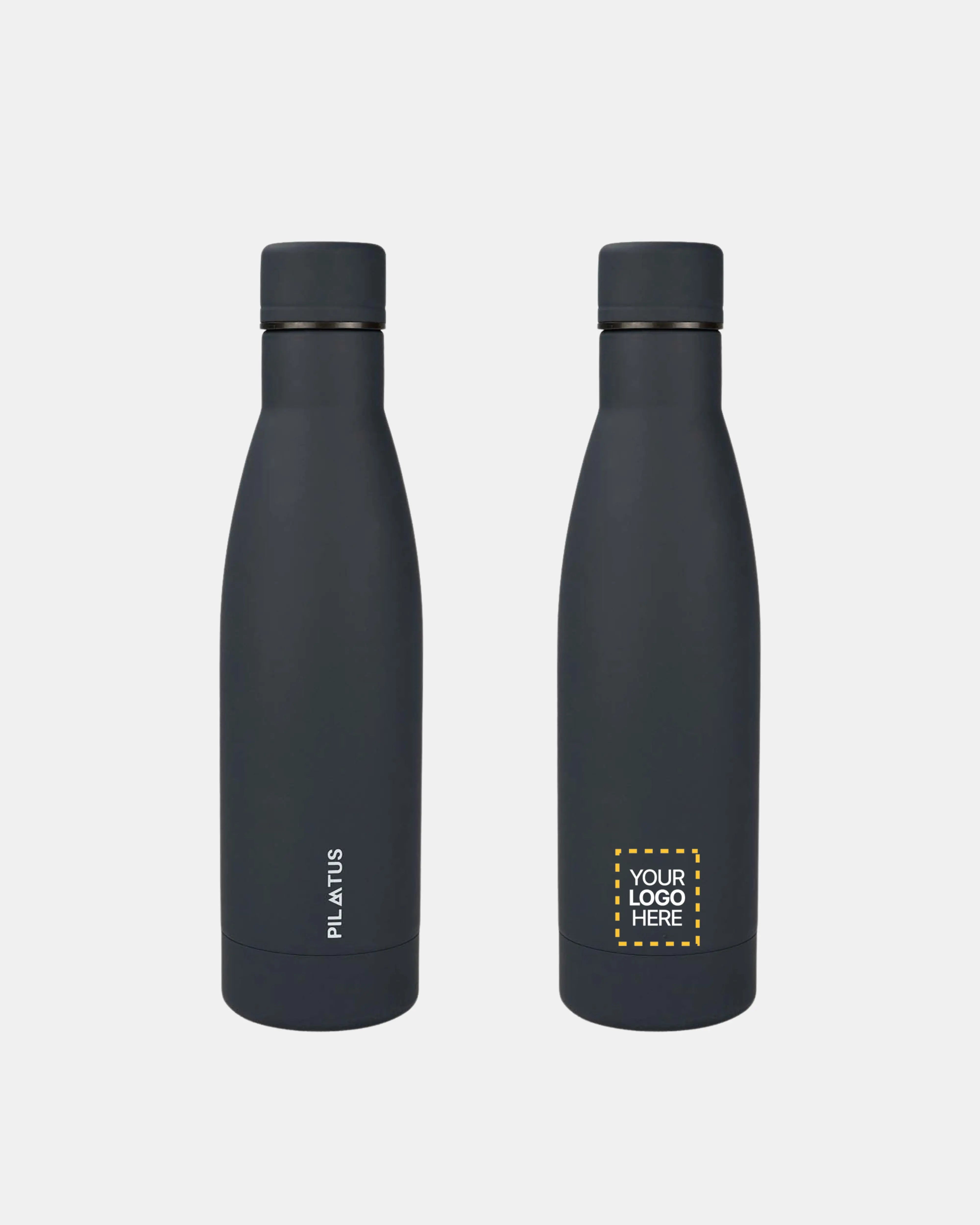 Botella personalizada Executive en Blue Navy marca Pilatus Brand con espacio para logotipo corporativo