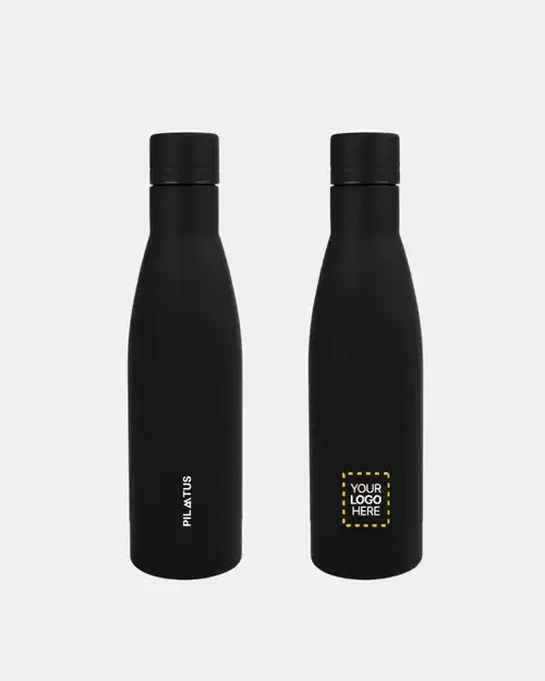 Botella Executive personalizada en Deep Black marca Pilatus Brand con espacio para logotipo corporativo