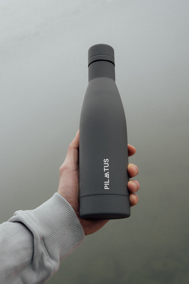 Gray water bottle