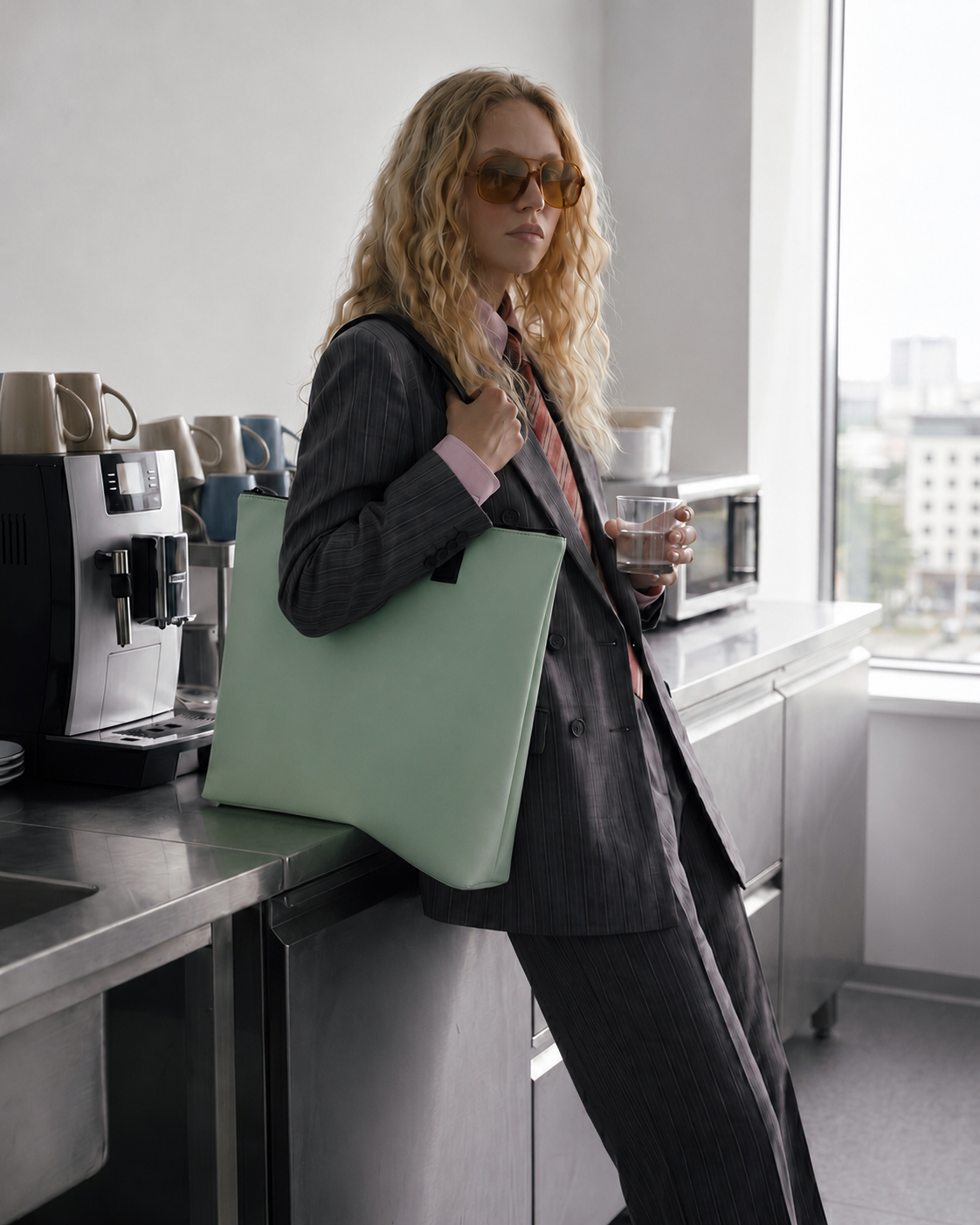 Shopper Bag Green Aqua