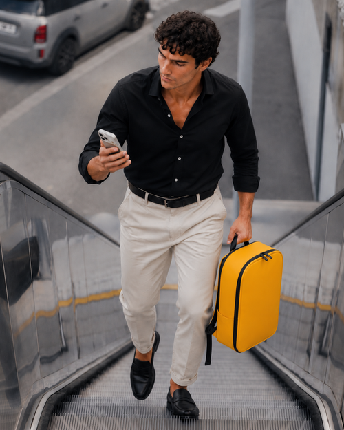 Slim Backpack Yellow Bee