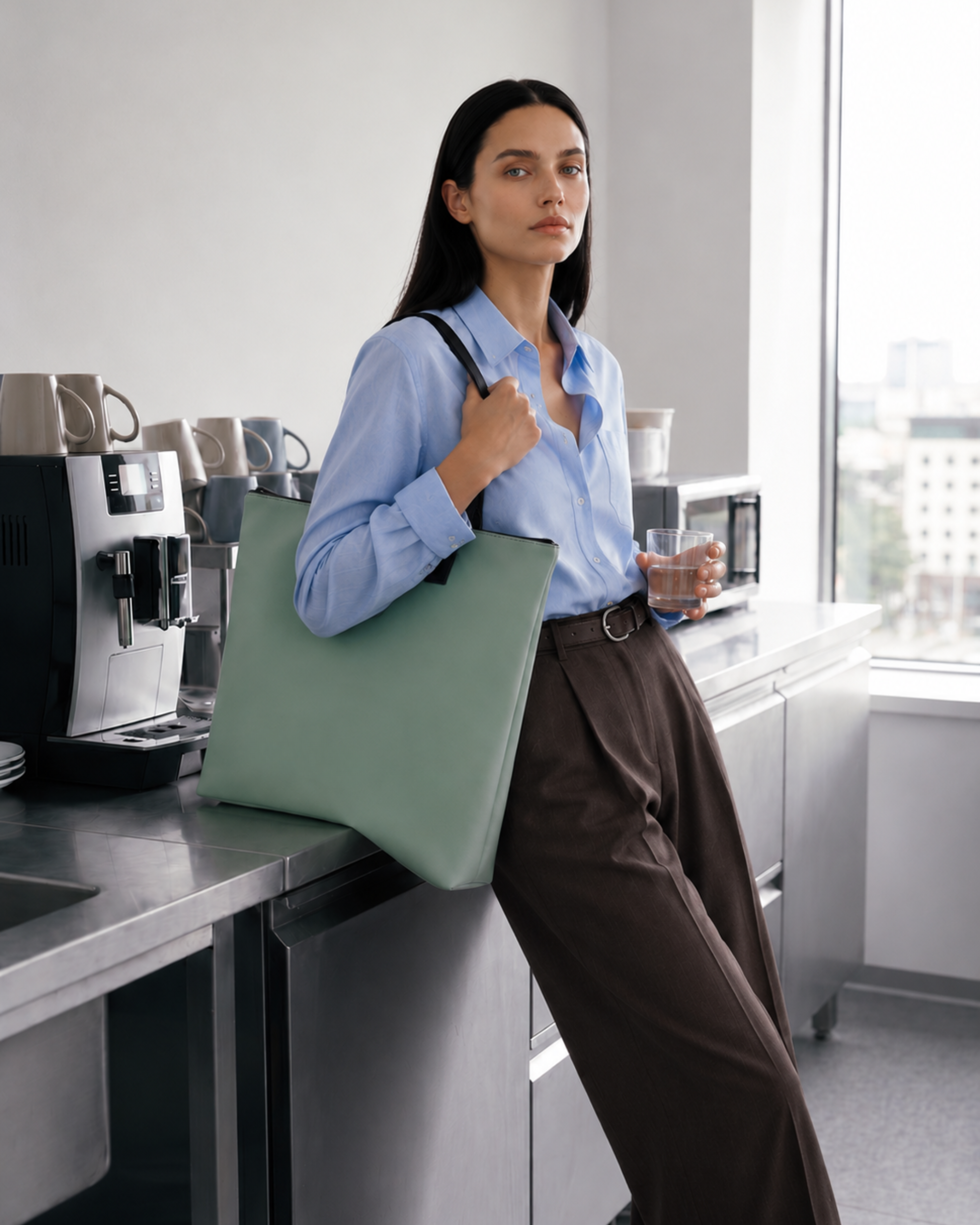 Shopper Bag Green Aqua