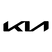 Logotipo KIA estilizado en negro; letras angulares y conectadas centradas sobre fondo blanco