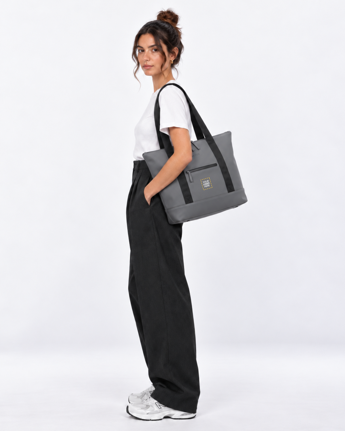 Tote Bag Grey Navy