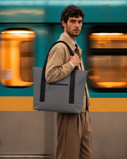Tote Bag Grey Navy