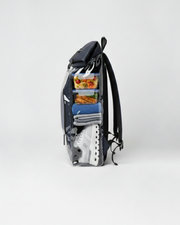 Mochila mini urban azul lateral transparente