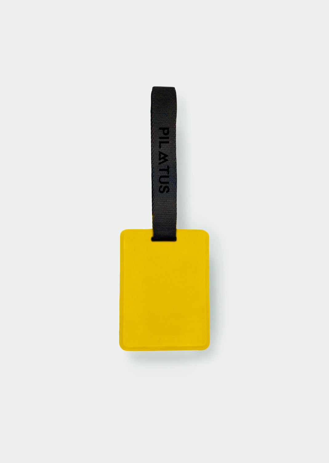Parte trasera del travel tag amarillo.