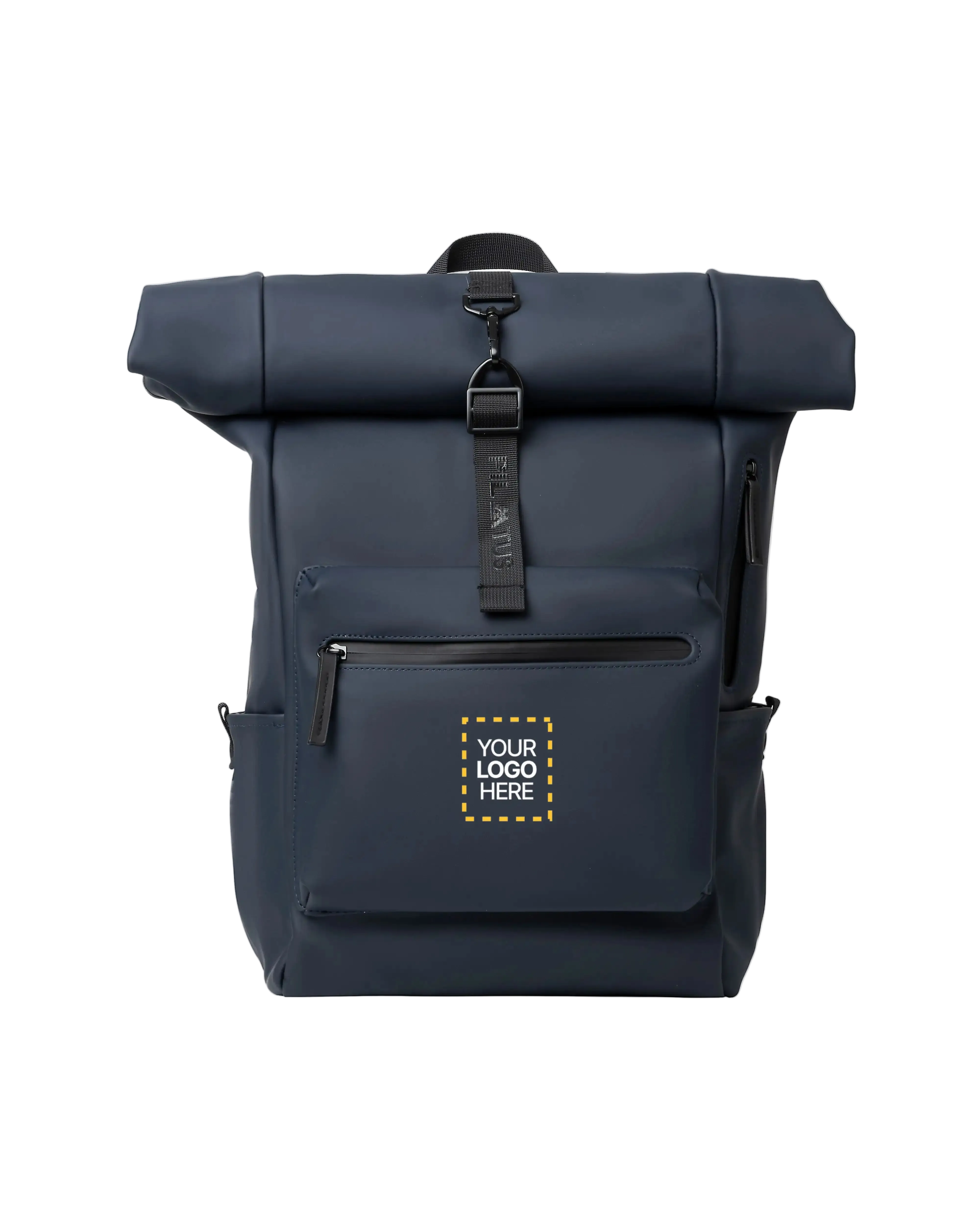 Mochila personalizada Urban en azul marca Pilatus Brand con espacio para logotipo corporativo
