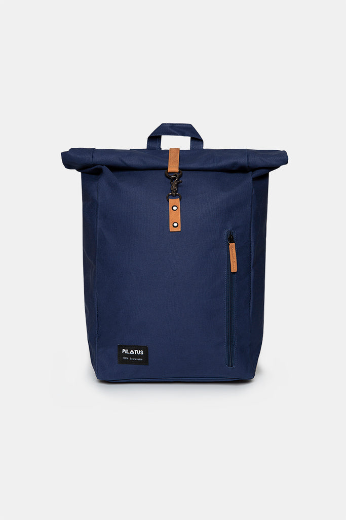 mochila azul sostenible