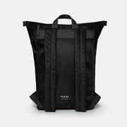 Mochila negra impermeable sostenible